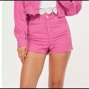 Topshop Moto “Mom” hot pink shorts Size 4